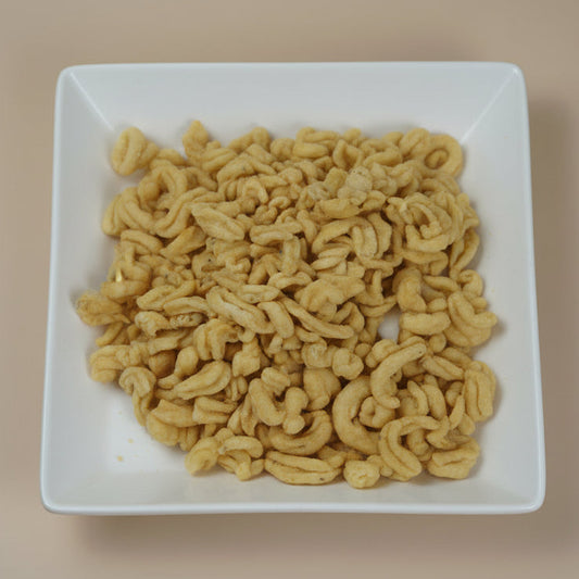 White square plate with Bareek Gathiya bombay nimco